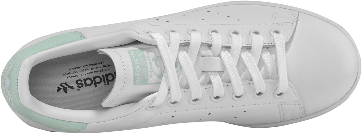 Stan smith trainers white silver metallic mint cheap
