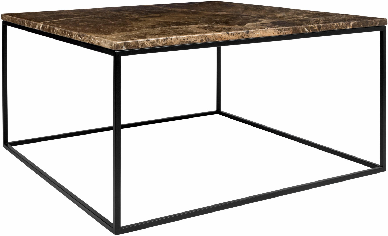 TemaHome Gleam Marble 75 x 40 x 75 cm Brown Chrome