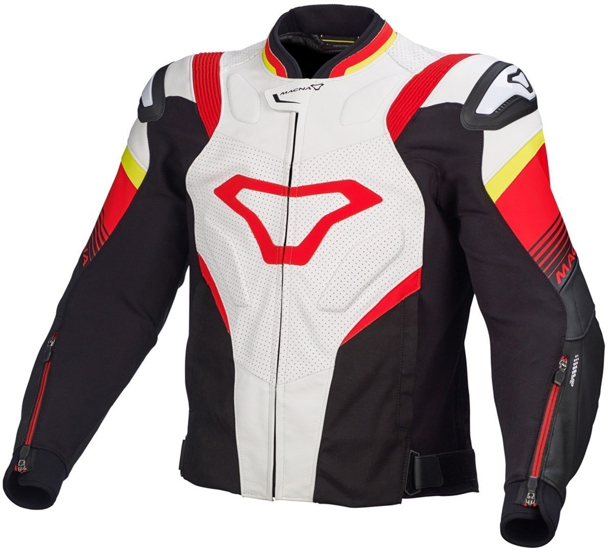 Macna Blouson Ripper blanc/rouge