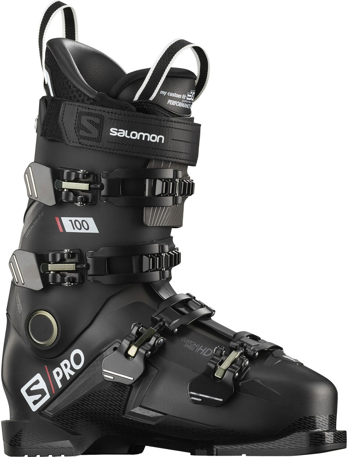 Photos - Ski Boots Salomon S/pro 100 Black/Belluga/Red 
