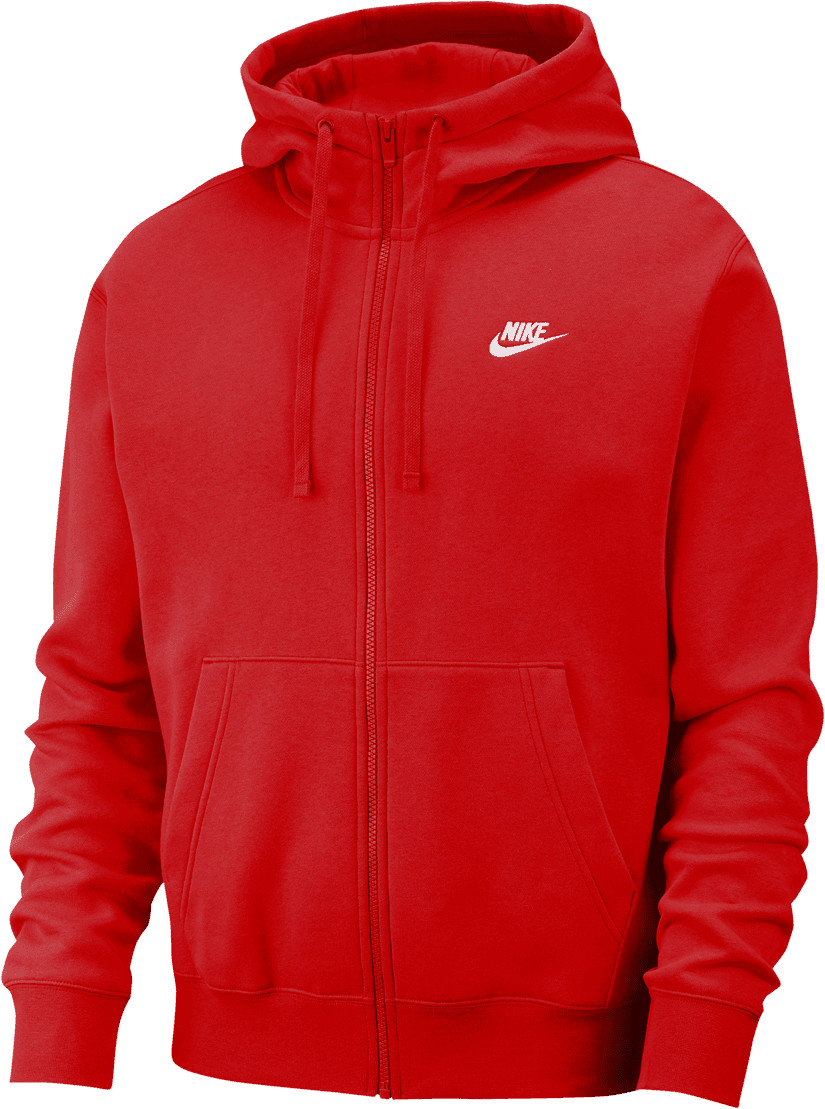 Nike Hoodie Club Fleece red (BV2645-657)