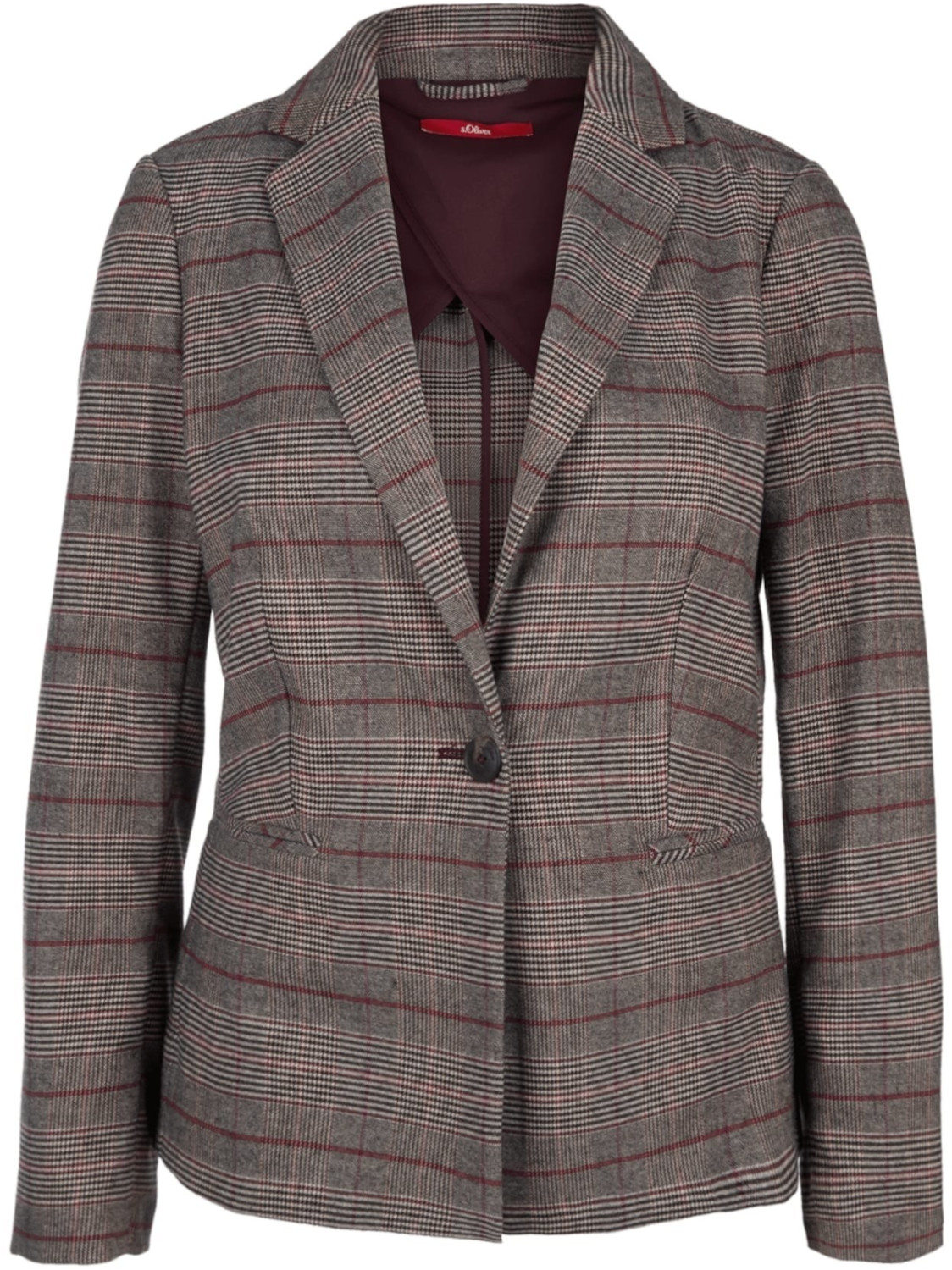S.Oliver Lightweight Prince of Wales check blazer (14.909.54.3732) red check