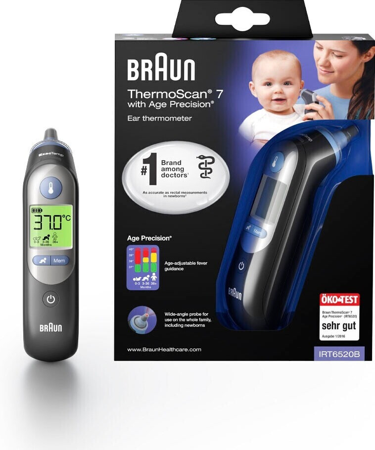 Braun ThermoScan 7 + IRT 6525 with AgePrecision and Nacht Modus