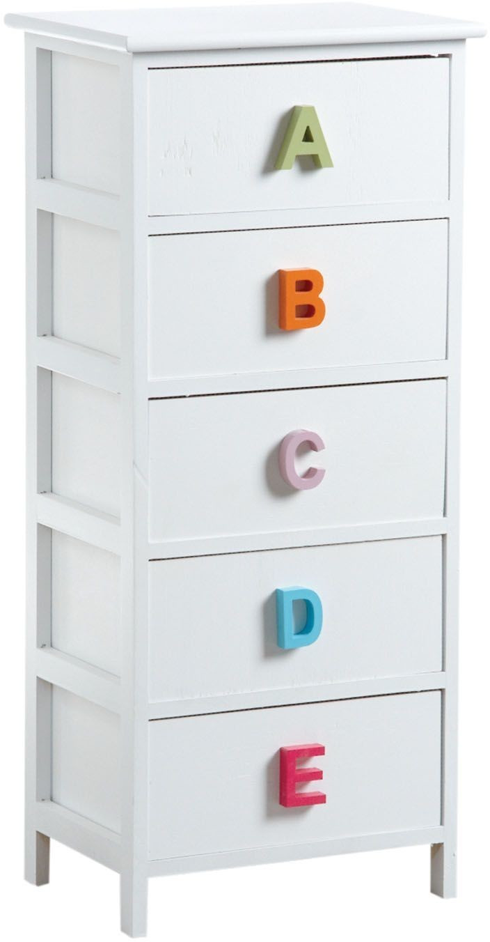 Aubry Gaspard Commode alphabet 5 tiroirs