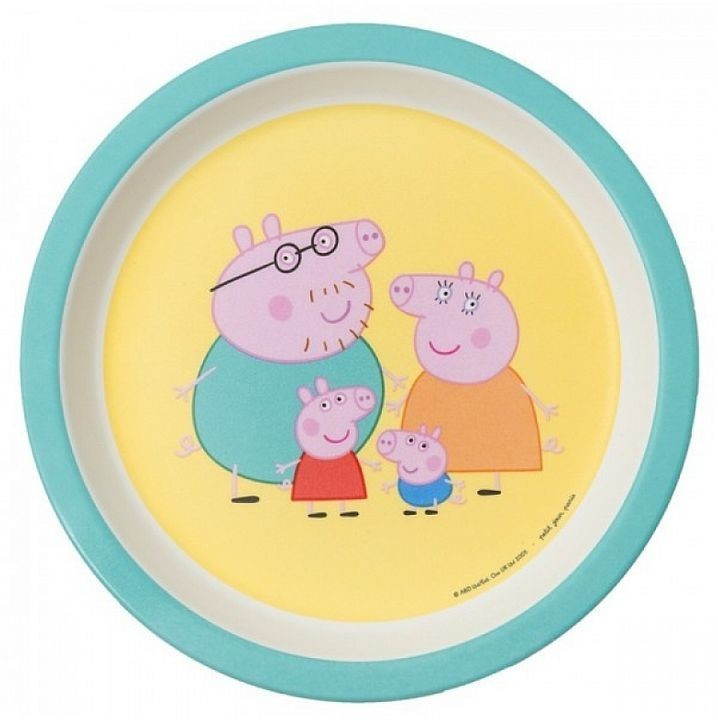 Petit Jour Paris Assiette bébé Peppa Pig avec les parents