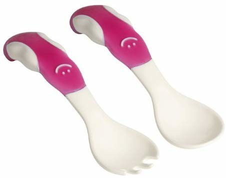 Remond Couverts sourire avec boîte de rangement rose
