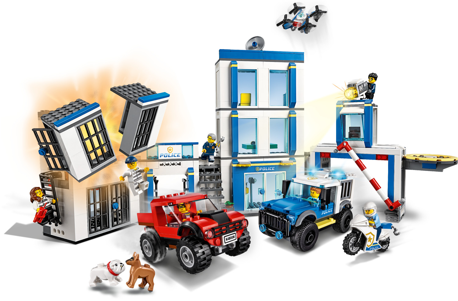 LEGO® City 60246 Le commissariat de police, Jouets de Camion, Moto,  Minifigurines pour Enfant Filles Garçons 6 ans et + - Cdiscount Jeux -  Jouets