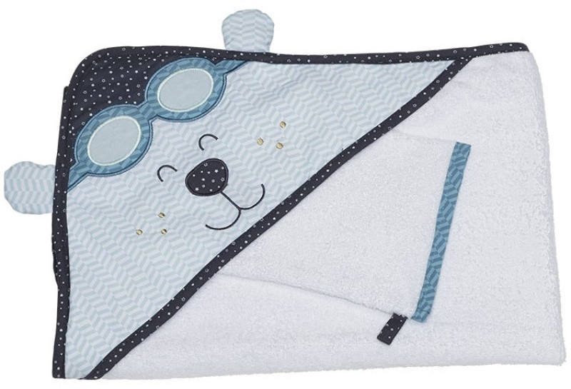Sauthon Cape de bain + gant Lazare