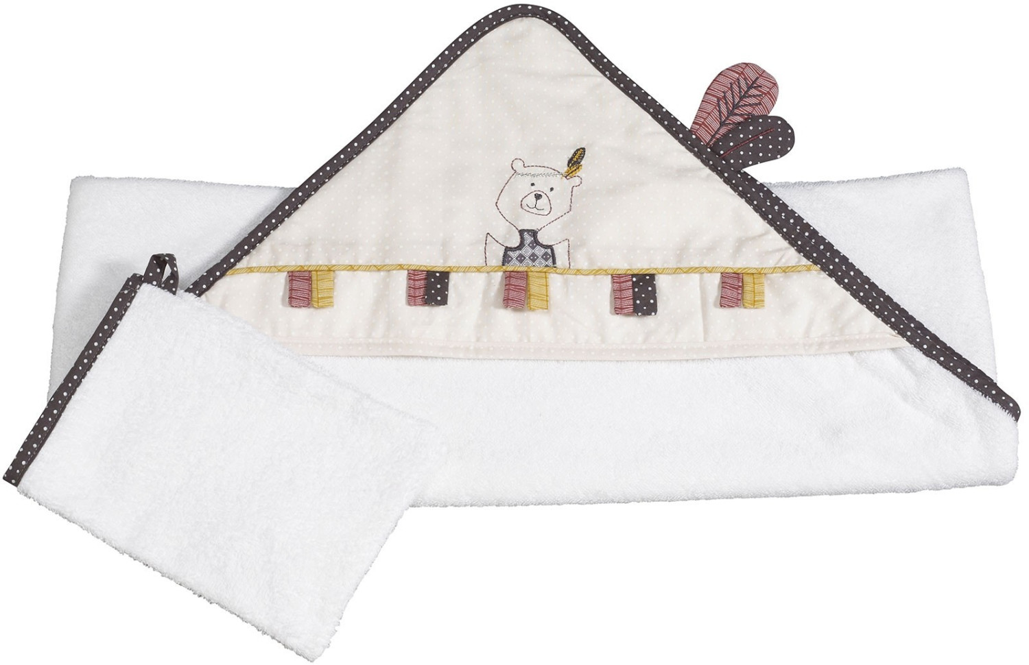 Sauthon Cape de bain + gant Timouki