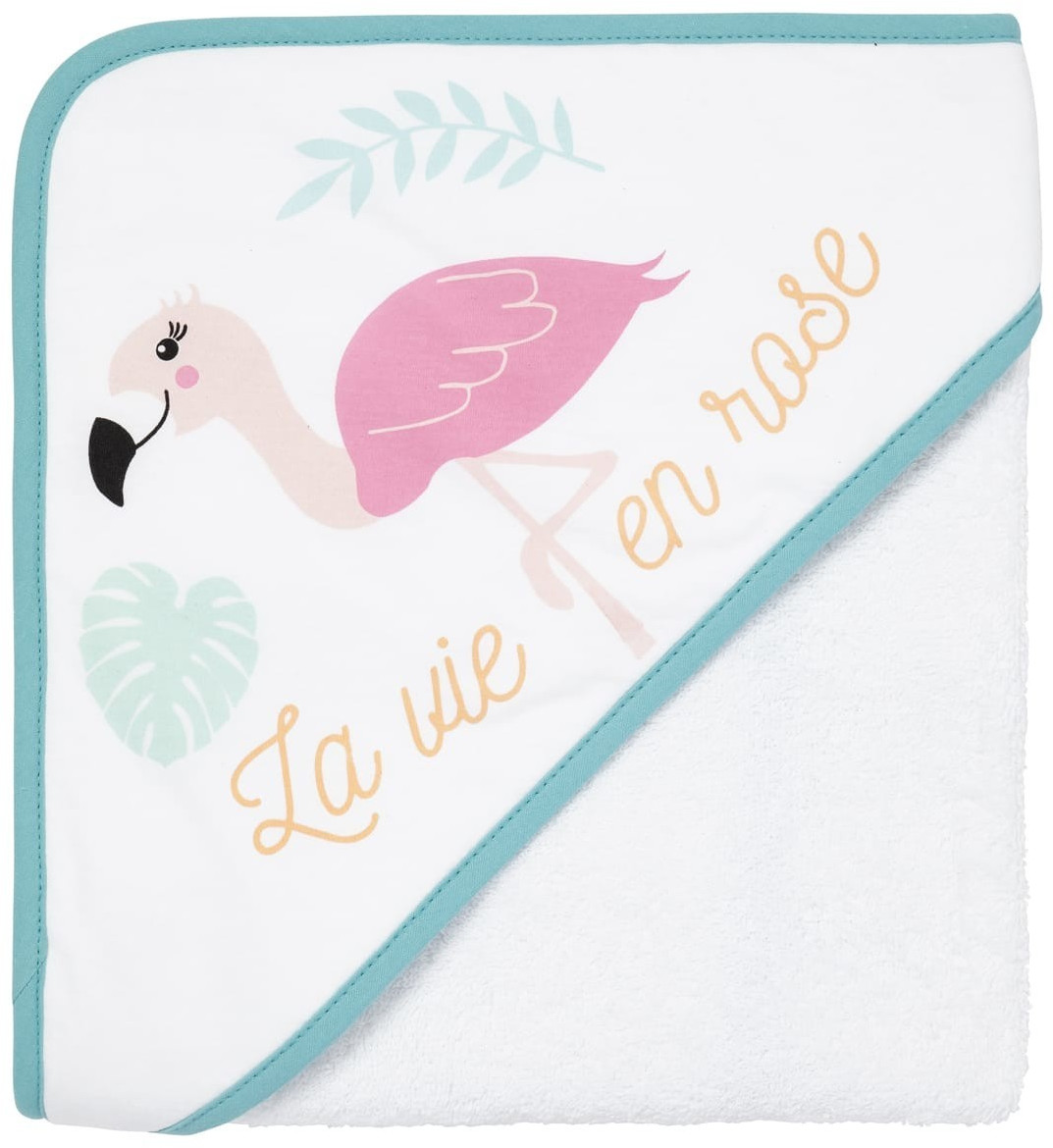 Babycalin Cape de bain jersey 80 x 80 cm flamant rose
