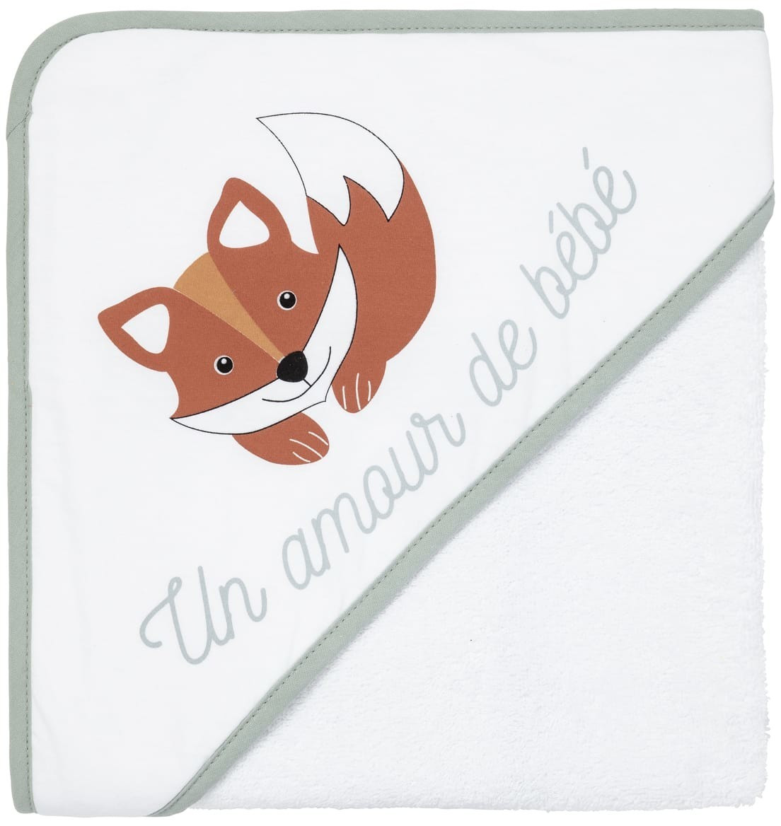 Babycalin Cape de bain jersey 80 x 80 cm renard