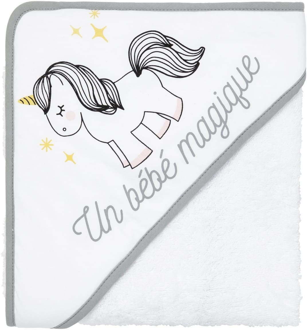 Babycalin Cape de bain jersey 80 x 80 cm licorne