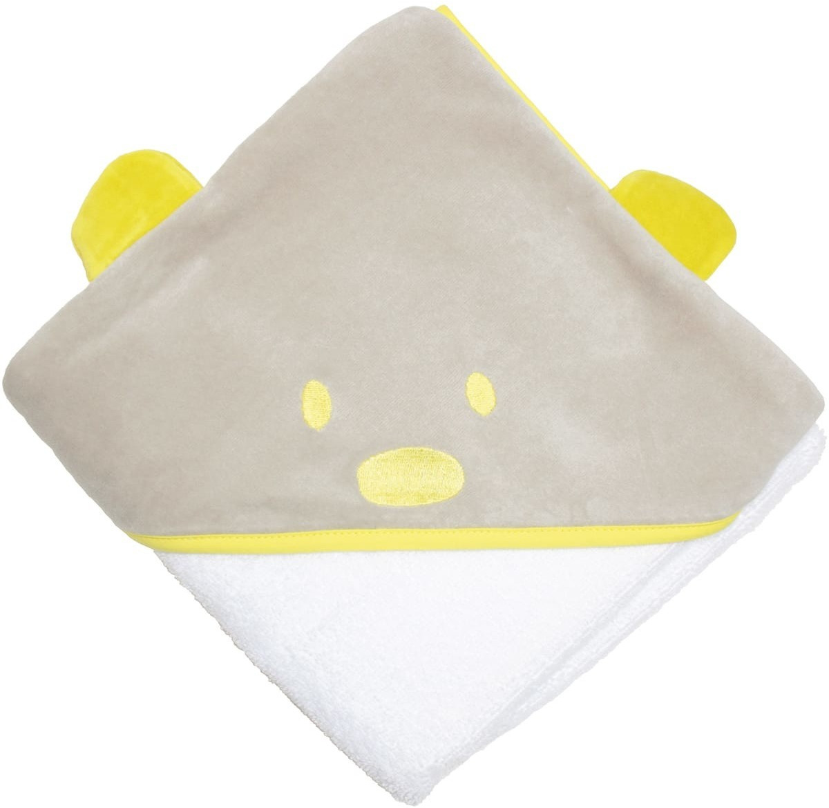 Babycalin Cape de bain ours à oreilles 80 x 80 cm taupe