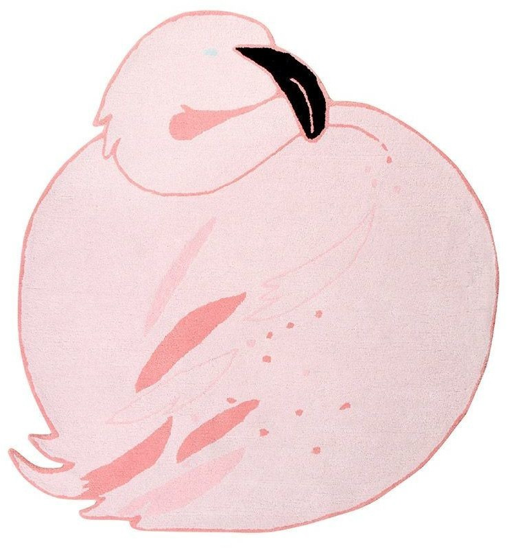 Miliboo Tapis enfant rose 150 x 160 cm Flamingo
