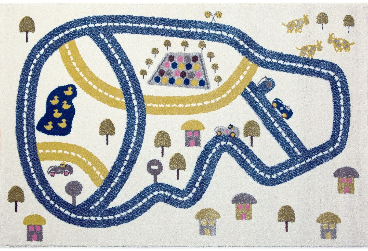 Art for Kids Tapis circuit bleu