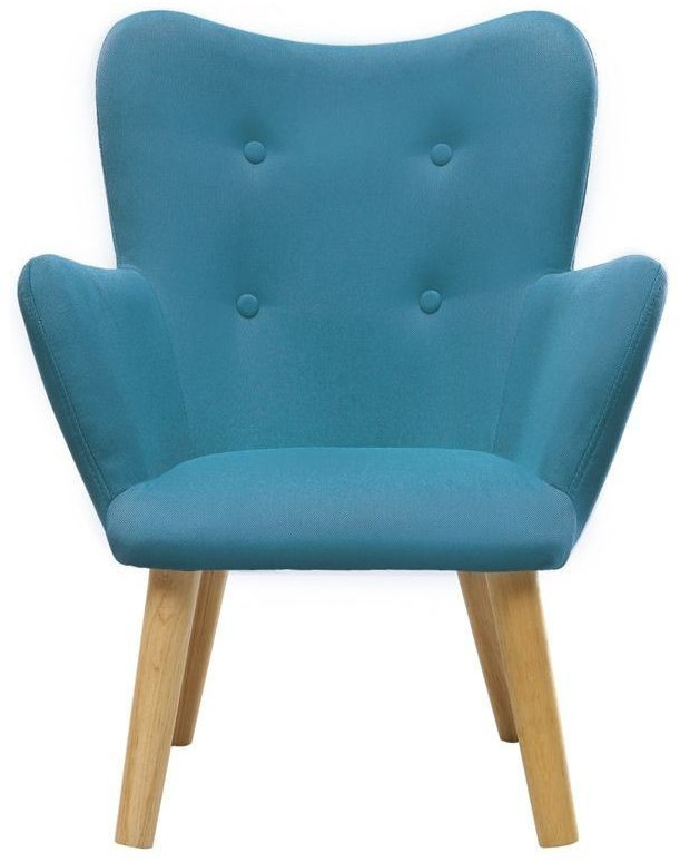 Miliboo Fauteuil enfant BABY BRISTOL bleu canard