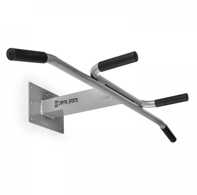 Capital Sports Barre de traction argentée Tyro S8