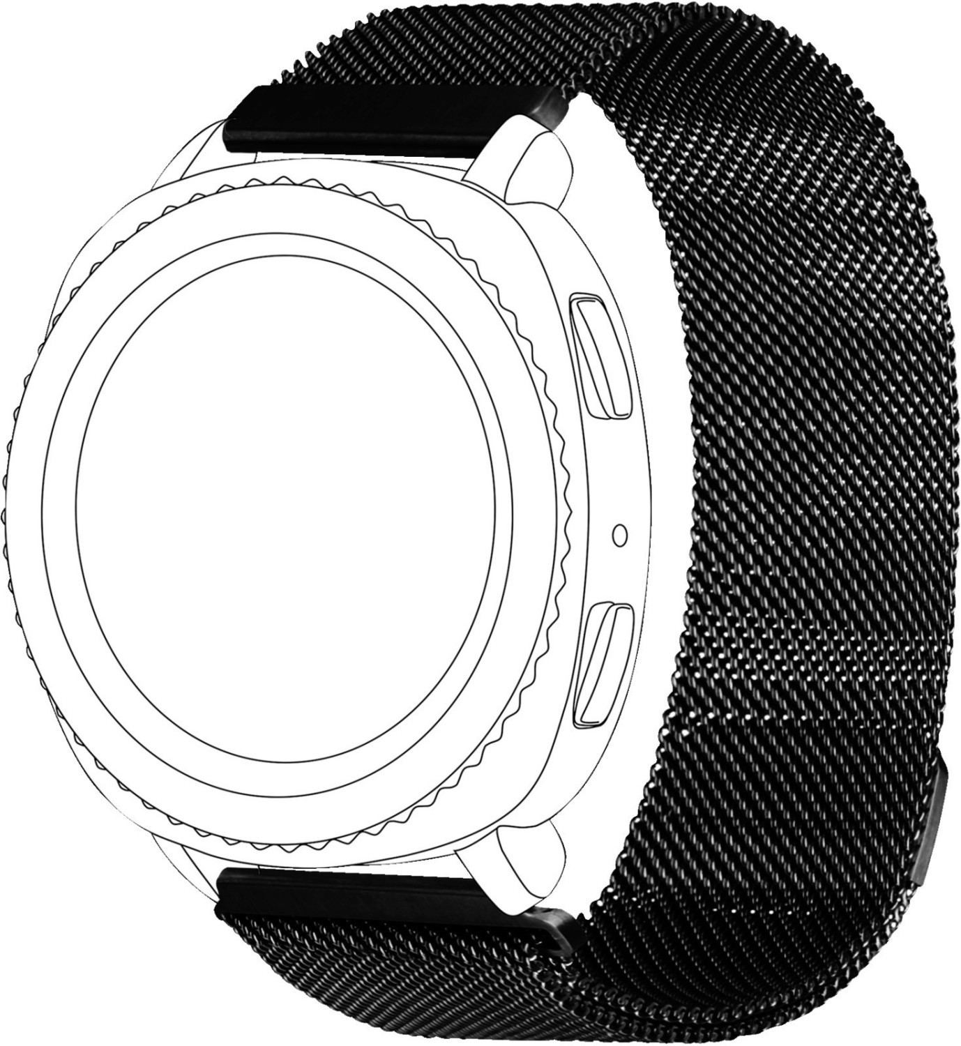 topp Mesh Strap Samsung/Garmin Black