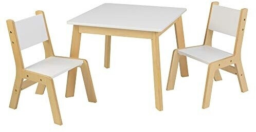KidKraft Ensemble table moderne + 2 chaises - blanc