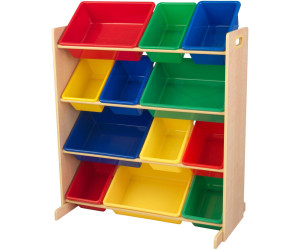 Weiß KidKraft Pastellfarben Regal mit 7 Kisten 