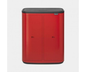 Brabantia Cubo de basura de pedal para baño, 3 litros, color rojo pasión :  : Hogar y cocina