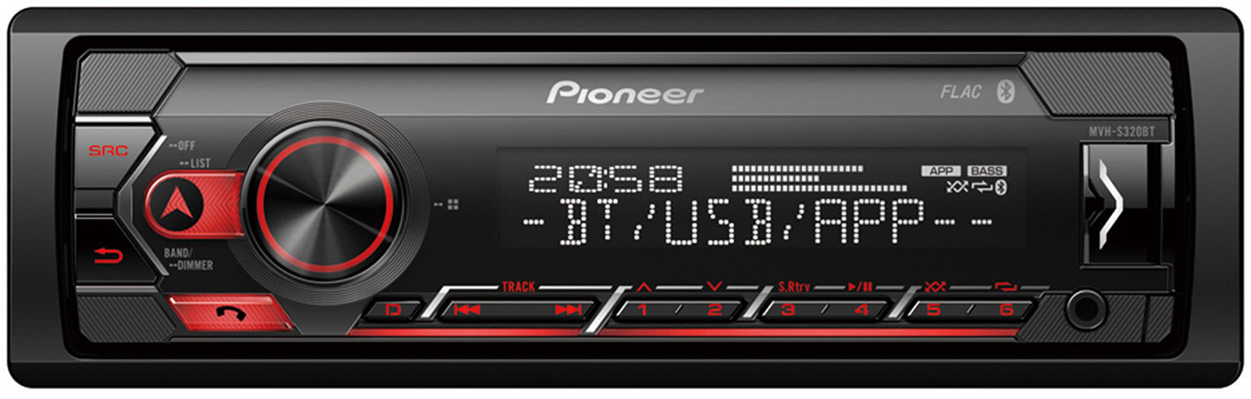 Autoradio Pioneer MVH-S320BT 1DIN Bluetooth MP3 USB Compatibile con Android