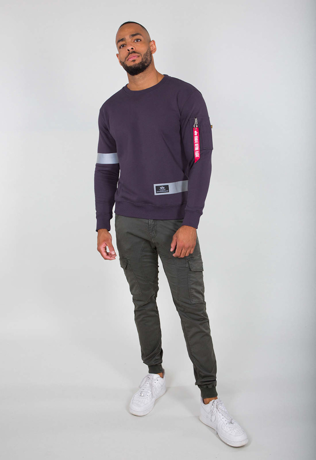 Alpha Industries Reflective Stripes Sweatshirt nightshade (198342)