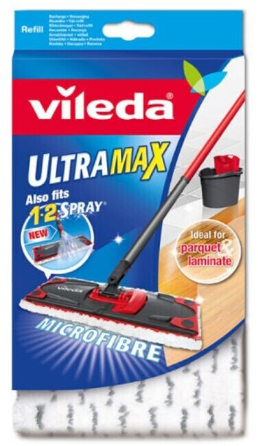 Vileda Recharge Ultramax Power 2en1 - Lot de 2 & Housse Micro & Coton pour  Balai à Plat Ultramax, 120g