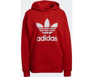 Red adidas clearance trefoil hoodie women's