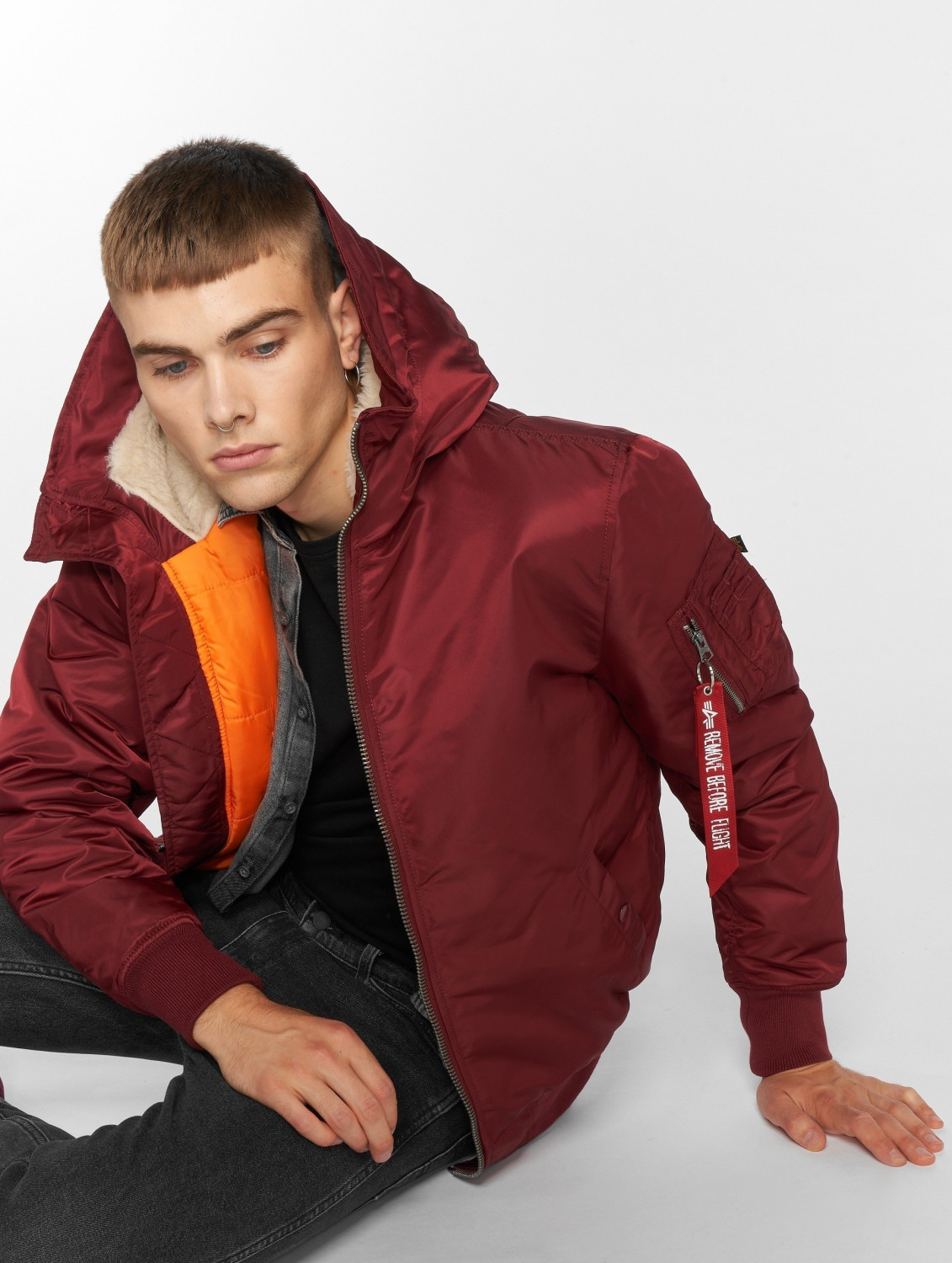 Alpha industries burgundy 2025