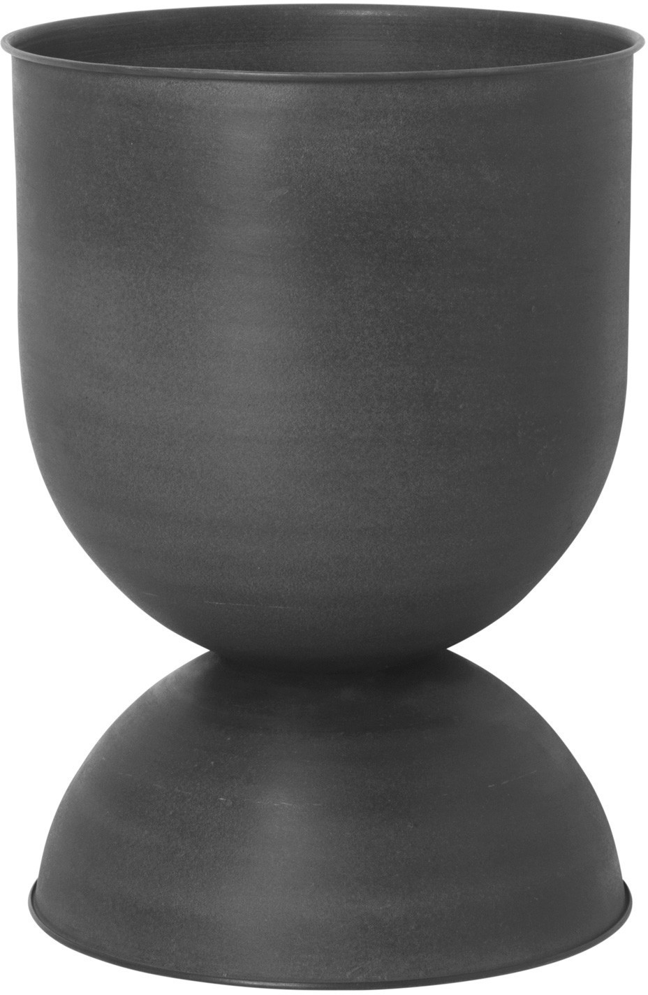Ferm Living Hourglass Flowerpot Medium Ø41cm x 59cm Black Dark Grey