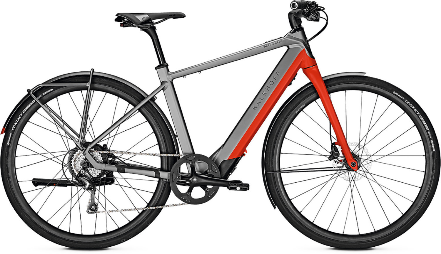 Kalkhoff BERLEEN 5.G ADVANCE 28 Gents (2020) jetgrey-hotchillired matt