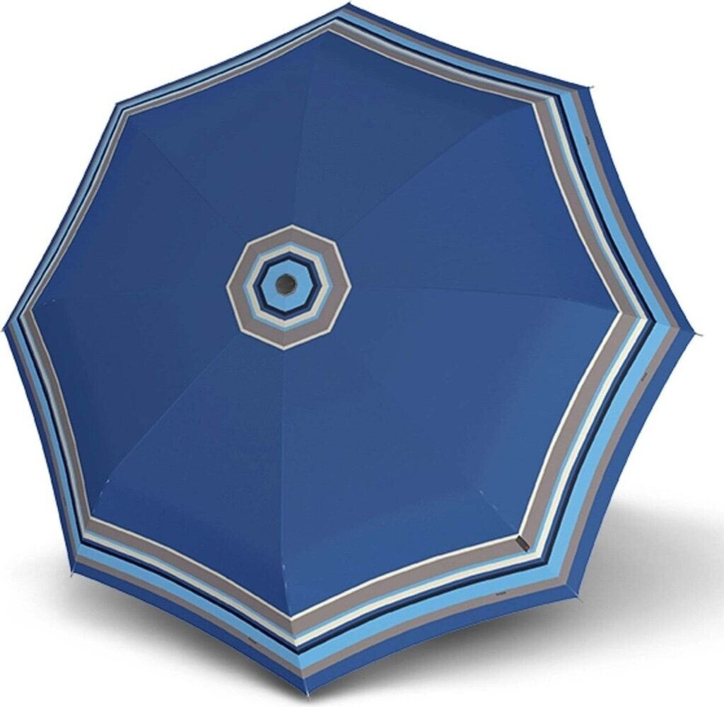 Knirps Pocket Umbrella T.200 Duomatic Stripe blue