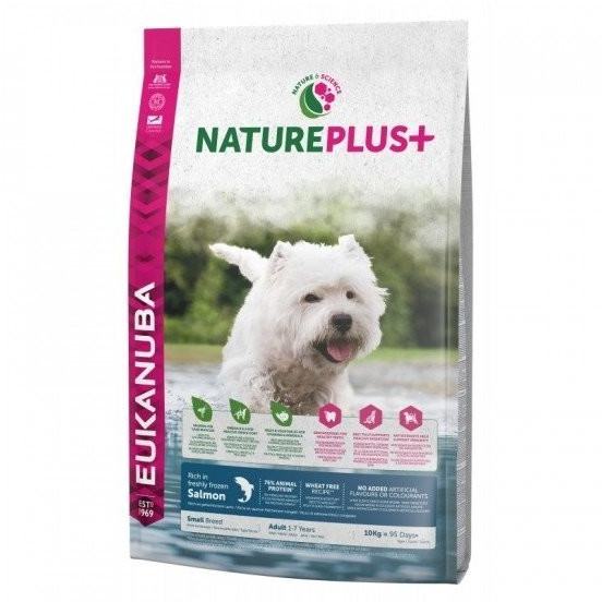 Eukanuba Adultes petite race NaturePlus+ saumon (10 kg)
