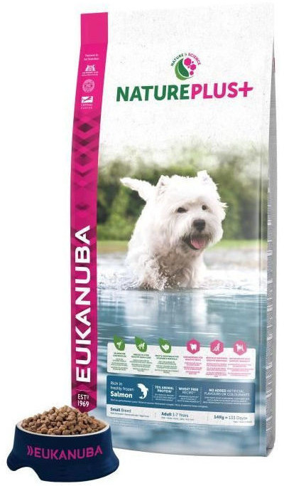Eukanuba Adultes petite race NaturePlus+ saumon (14 kg)