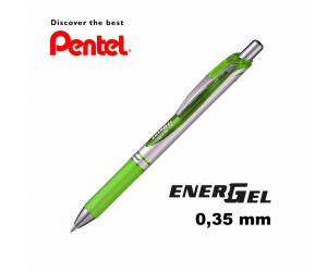 Pentel BL77-SX EnerGel Gel-Tintenroller mit Druckmechanik, 0,7 mm  Kugeldurchmesser = 0,35 mm Strichstärke, nachfüllbar, 12 Stück, hellblau :  : Bürobedarf & Schreibwaren