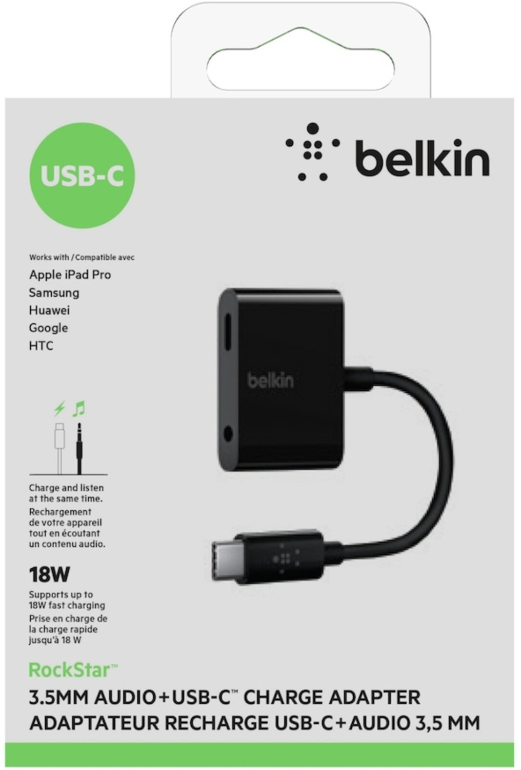 Belkin RockStar 3,5-mm-Klinken-Audio- und USB-C-Ladeadapter ab 17