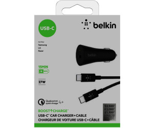 Belkin Chargeur allume-cigare USB-C BOOST CHARGE avec câble au