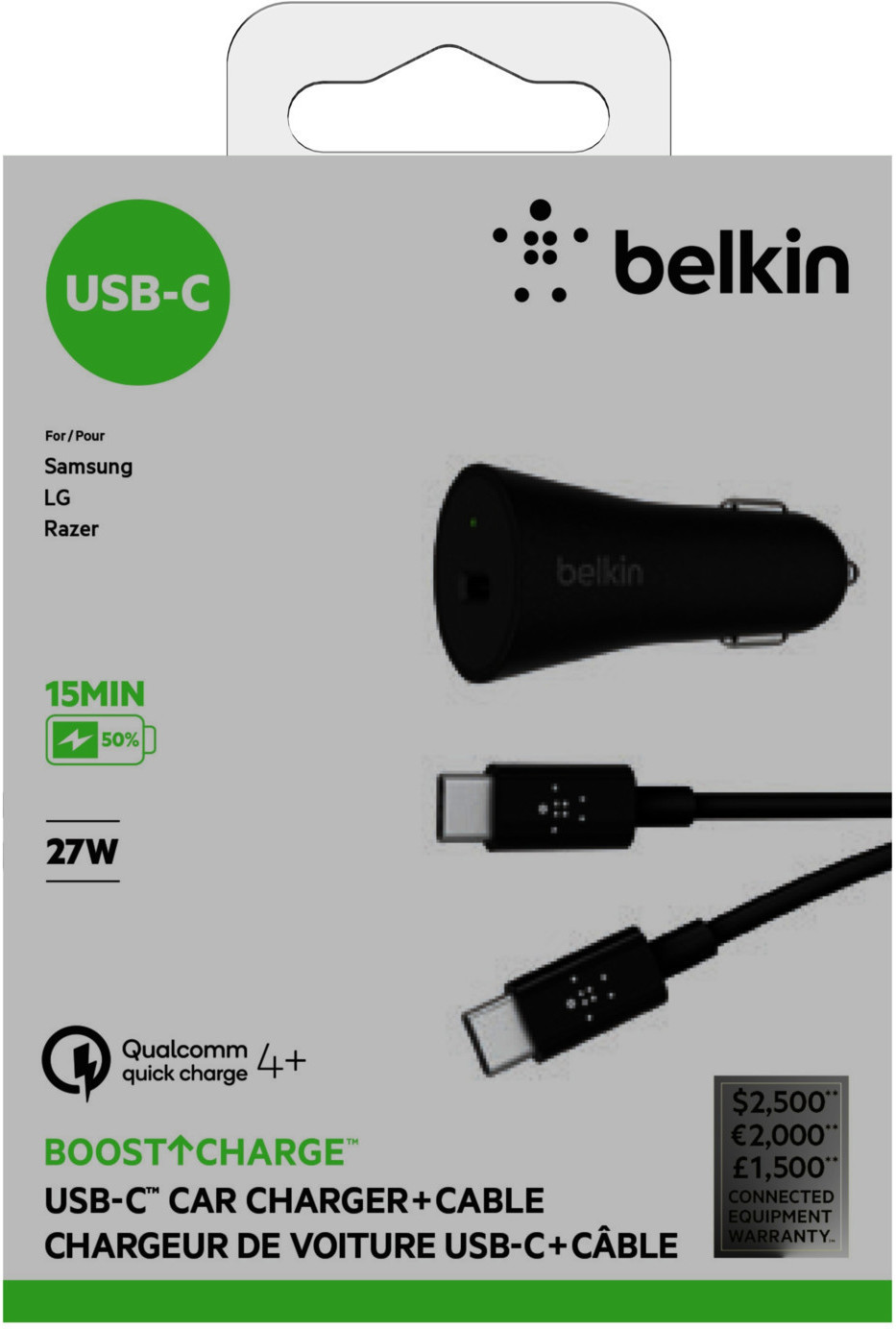 Belkin Boost Charge Chargeur de voiture 2 ports USB-A (24 W) sur prise  allume-cigare avec câble USB-A vers micro-USB 1 m - Chargeur allume-cigare  - Garantie 3 ans LDLC
