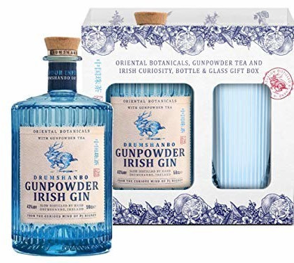 The Shed Distillery Drumshanbo Gunpowder Irish Gin 43 % 0,5 L + Verre