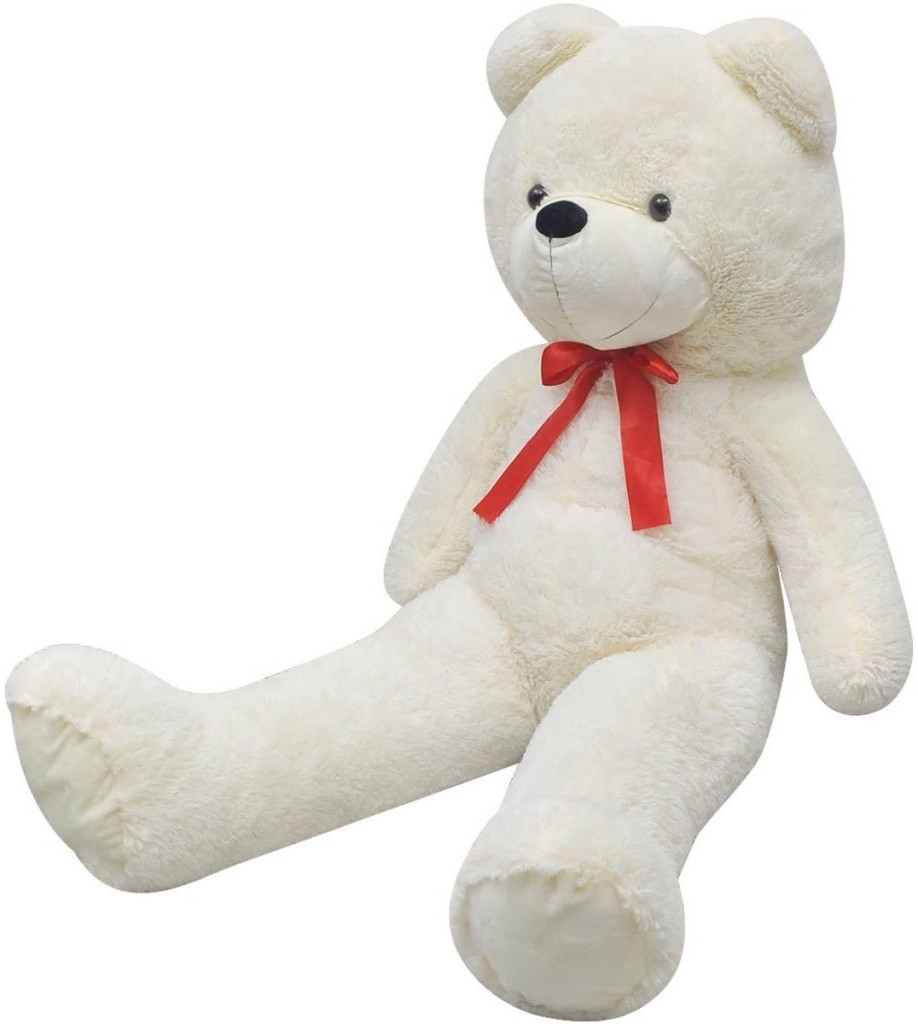 vidaXL XXL Soft Plush Teddy Bear Toy White (242 cm)