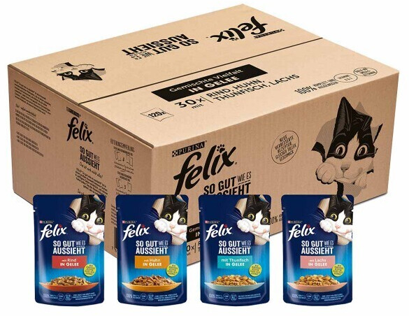 Felix As good as it looks Mix for senior ctas wet food in jelly 120 x 85g