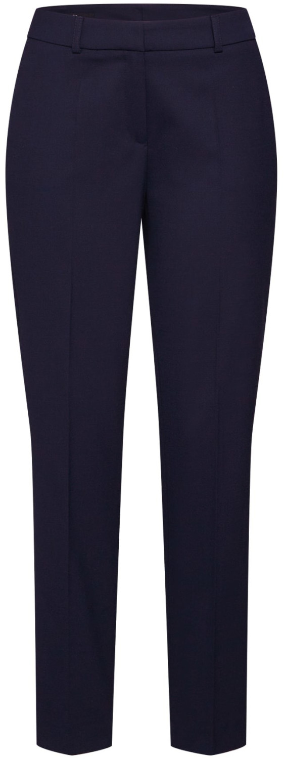 S.Oliver Regular Fit: Straight ankle leg-Trousers with weave structure (01.899.73.5179) blue