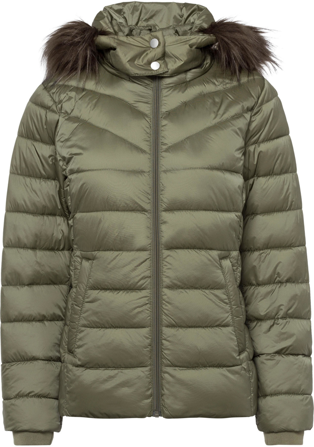edc by Esprit Hooded Quilted Jacket With 3M Thinsulate Filling light khaki (089CC1G012)
