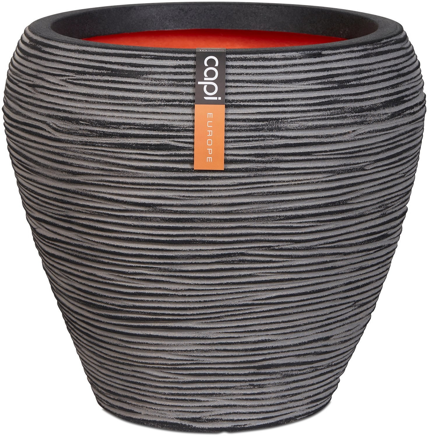Capi Nature Rib Conical Round 42 x 38 cm Anthrazite