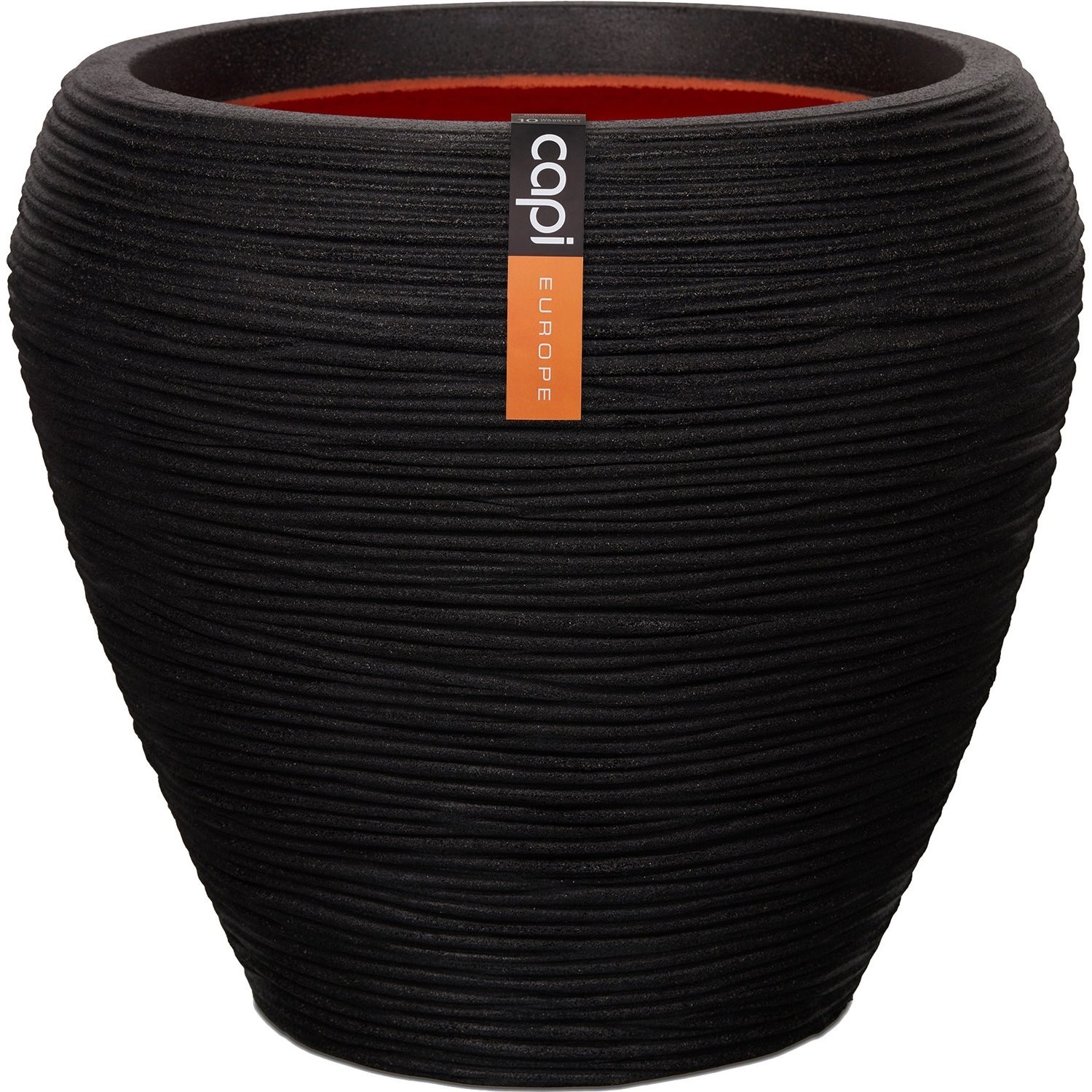 Capi Nature Rib Conical Round 42 x 38 cm Black