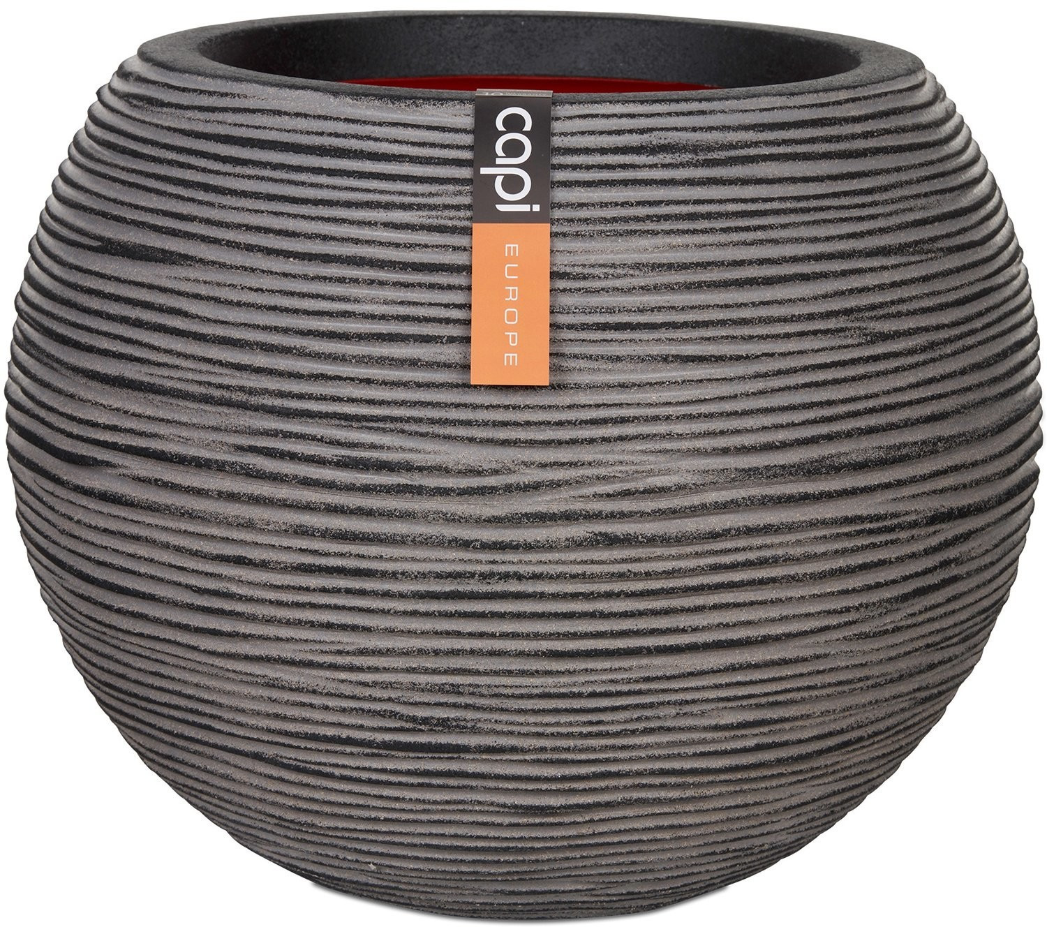 Capi Nature Rib Sphere Low 40 x 32 cm Anthrazite