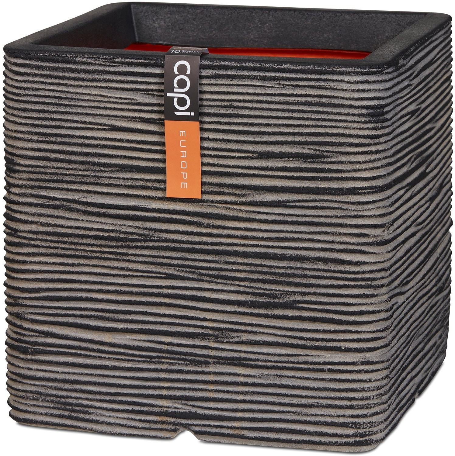 Capi Nature Rib Square 30 x 30 x 30 cm Anthrazite