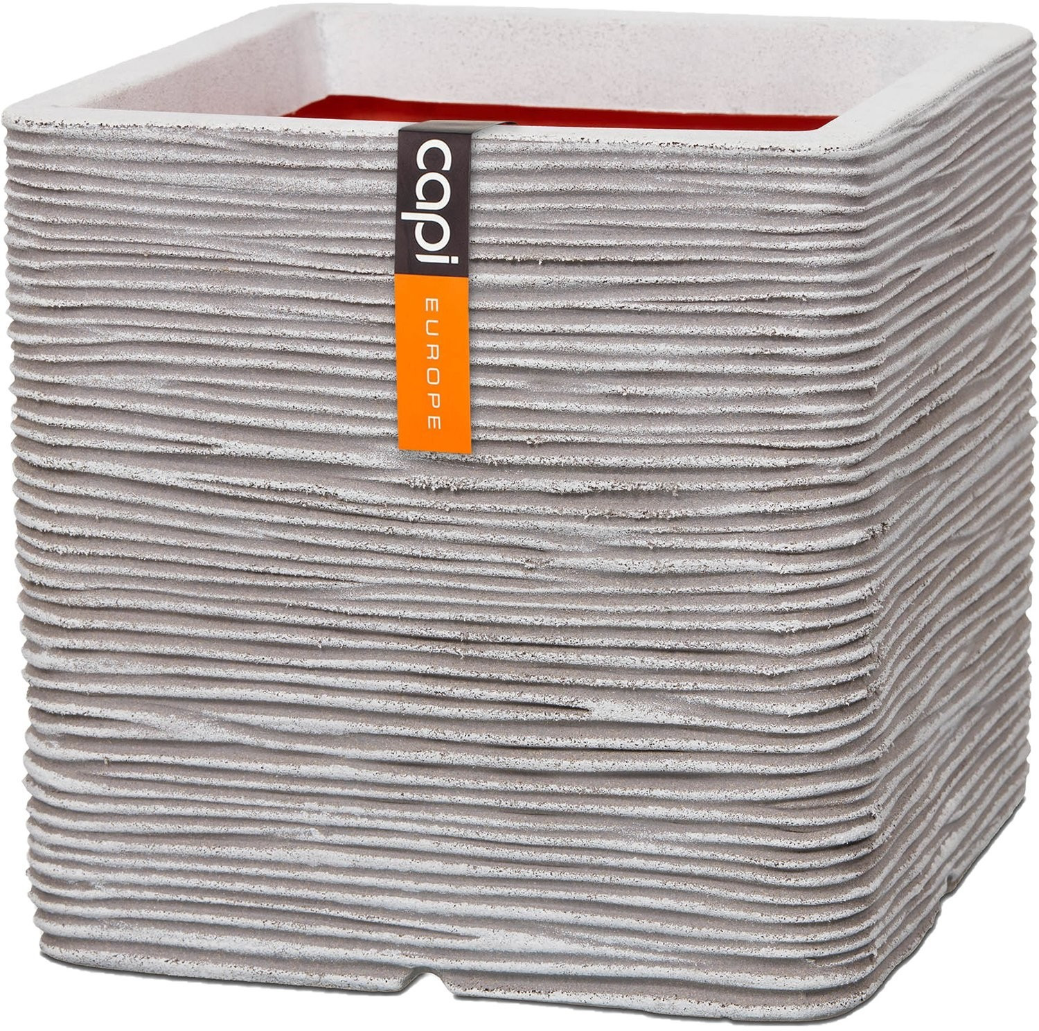 Capi Nature Rib Square 30 x 30 x 30 cm Ivory