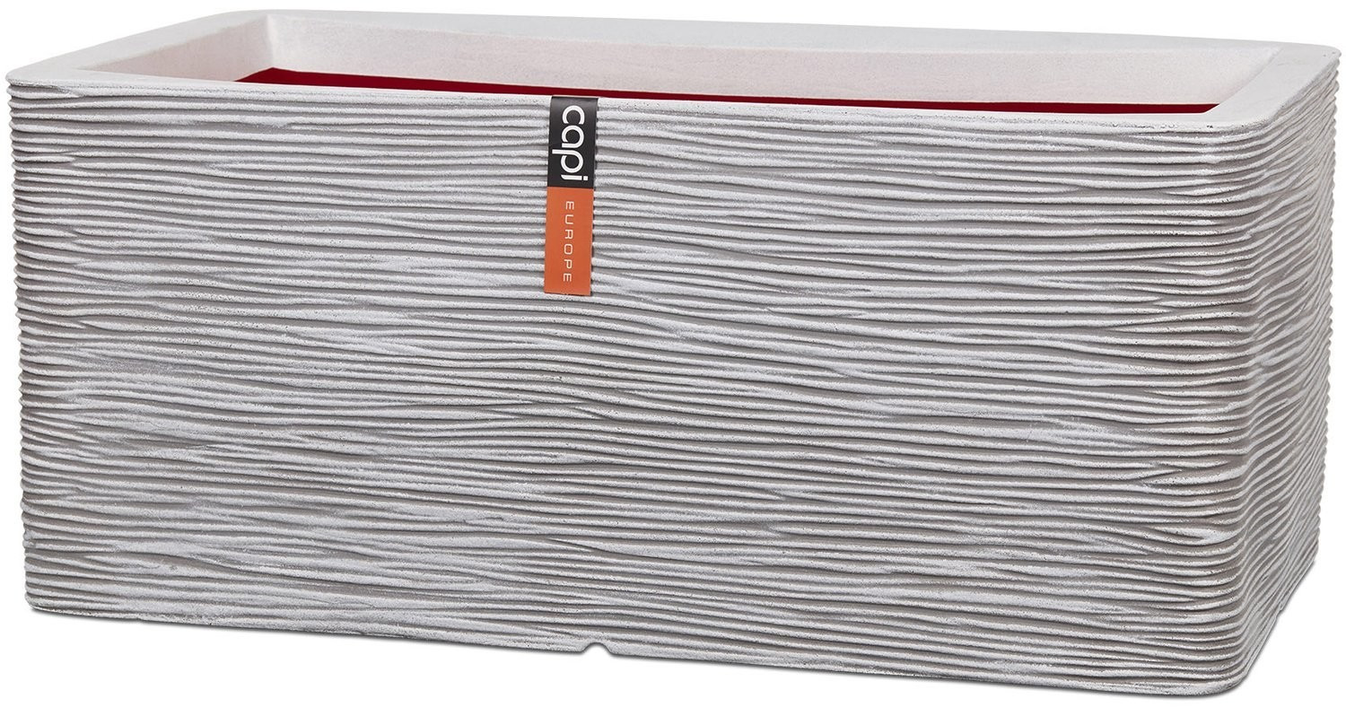 Capi Pflanzkasten Nature Rib Rectangular 73 x 39 x 32 cm Ivory